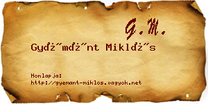 Gyémánt Miklós névjegykártya